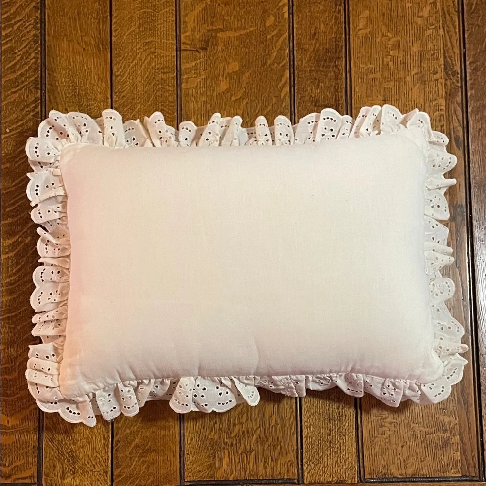 Vintage Floral Embroidered Pillow